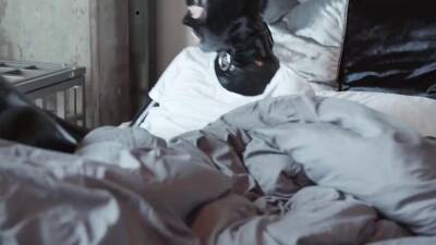 Latex Catsuit in bed - sunporno.com