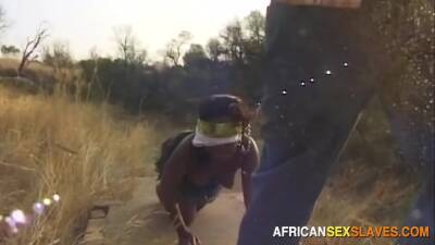 Ebony african whore spanked outdoor needs punishment - txxx