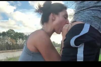 GF Giving amazing head, sucks and swallows in outside - fetishpapa.com