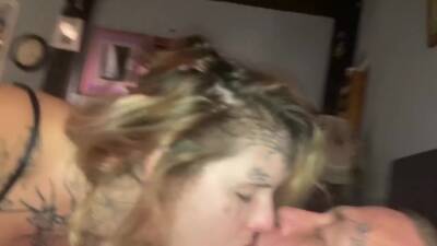 Huge Cum In Mouth For Gorgeous Tattoo Face Teen - She Keeps Sucking When He Cums - hclips.com