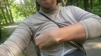 Walking in the CITY PARK, I pulled out my BOOBS. My NIPPLES swelled up & I wanted to masturbate. Nipple Torture. - sunporno.com