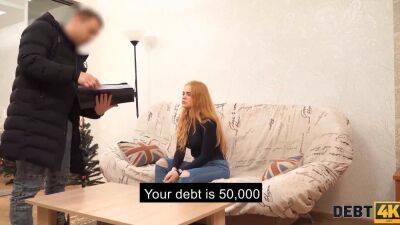 Redhead teen gets punished with deepthroating & deep fucking for debt - sexu.com