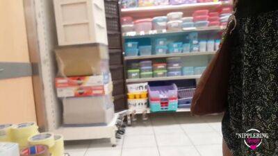 Nippleringlover Is Flashing In Public Supermarket Showing Heavily Pierced & Stretched Pussy Secretly - upornia.com - Germany