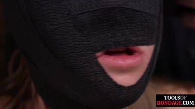 Obedient BDSM masked babe gets whipped by CMNF master - hotmovs.com